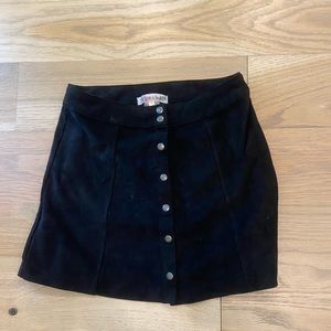 Slightly wore black button up skirt